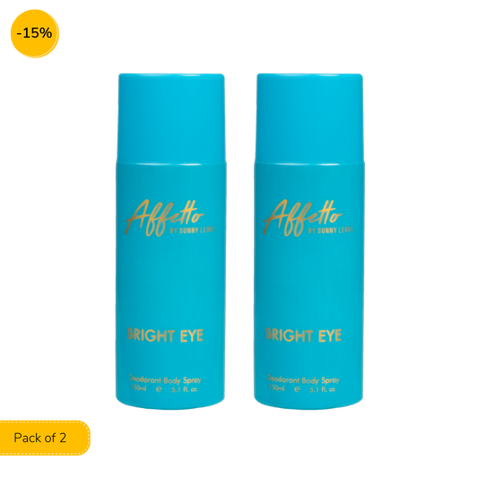 AFFETTO BRIGHT EYE DEODORANT FOR WOMEN, 150 ML - PACK OF 2
