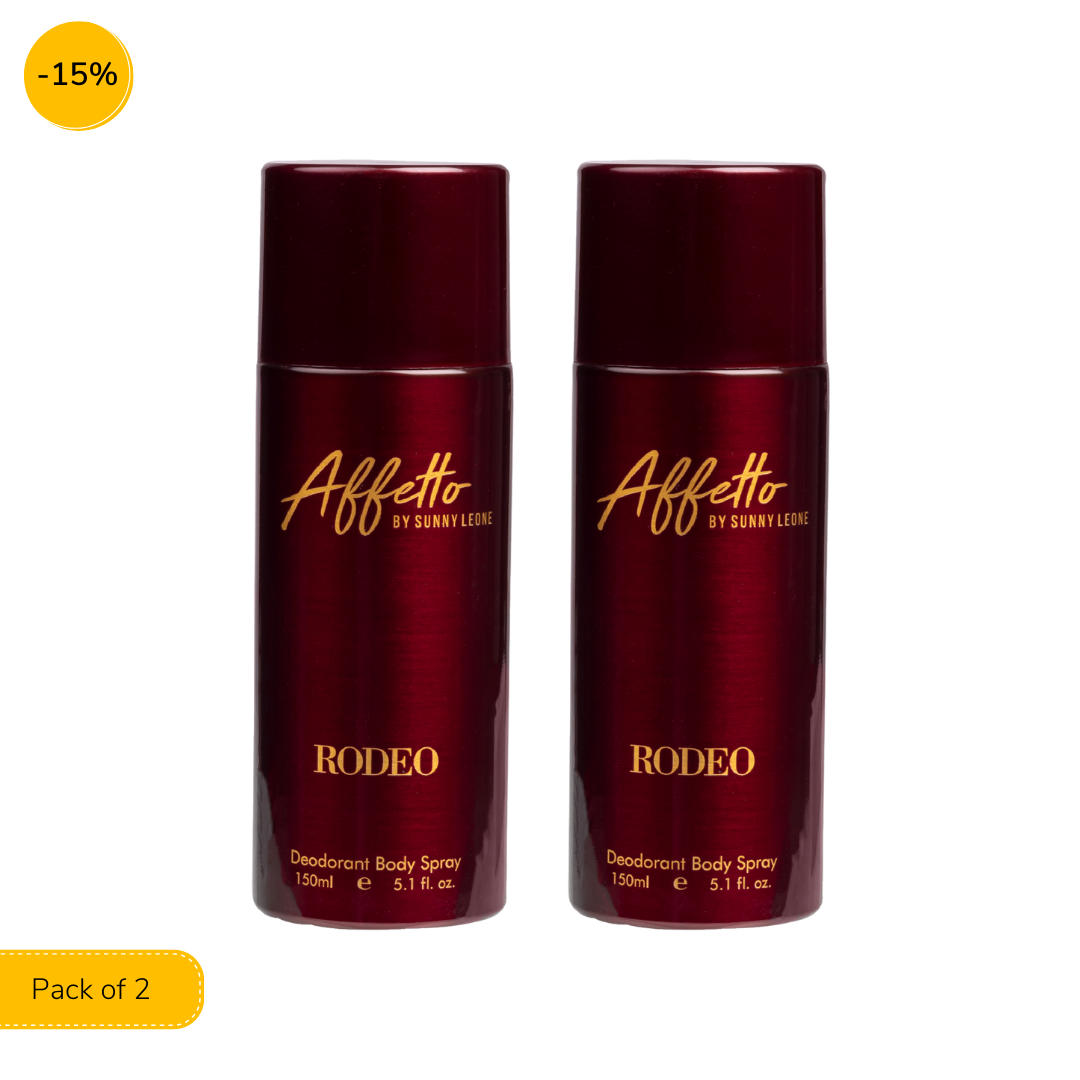 AFFETTO RODEO DEODORANT FOR MEN, 150 ML - PACK OF 2